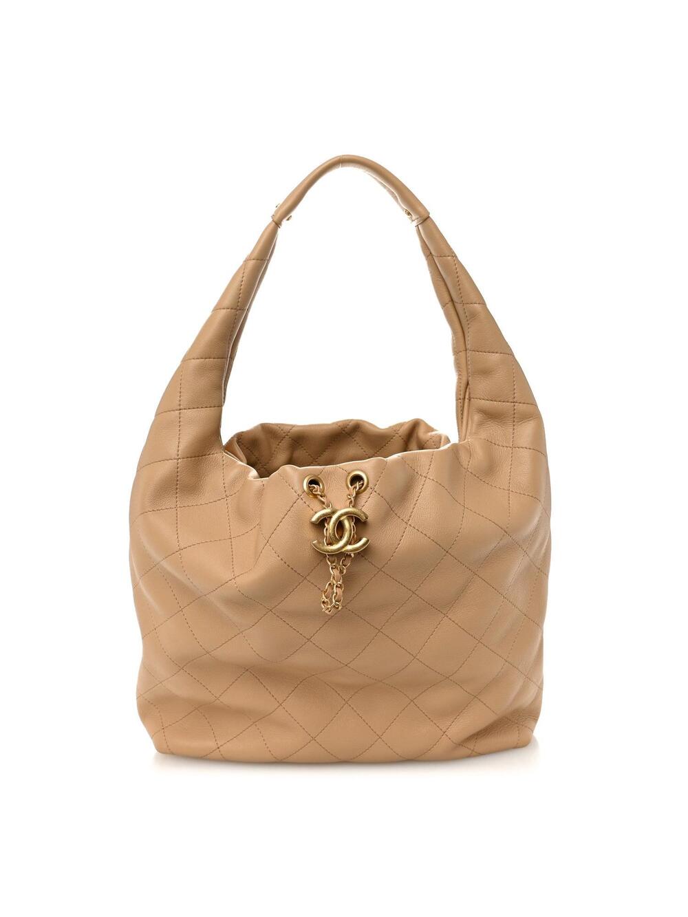 Chanel Calfskin Quilted Small Maxi Hobo #352801C59B